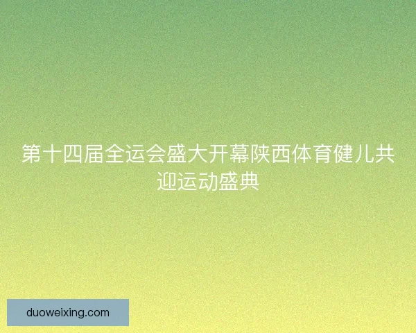 第十四届全运会盛大开幕陕西体育健儿共迎运动盛典